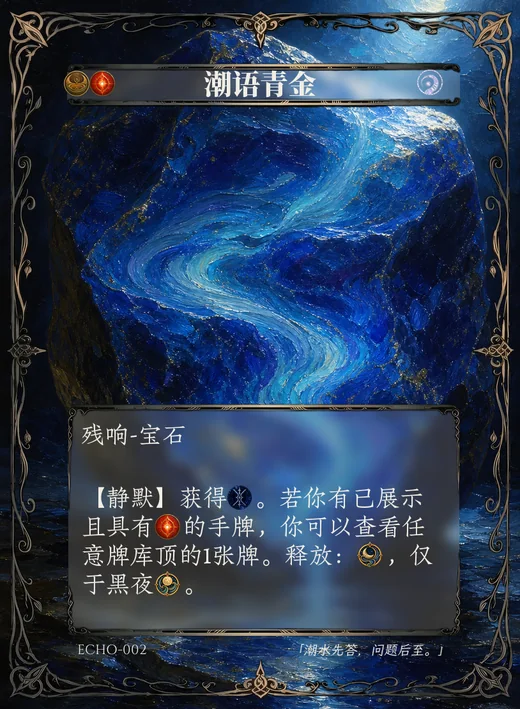 ECHO-002 潮语青金 残响卡